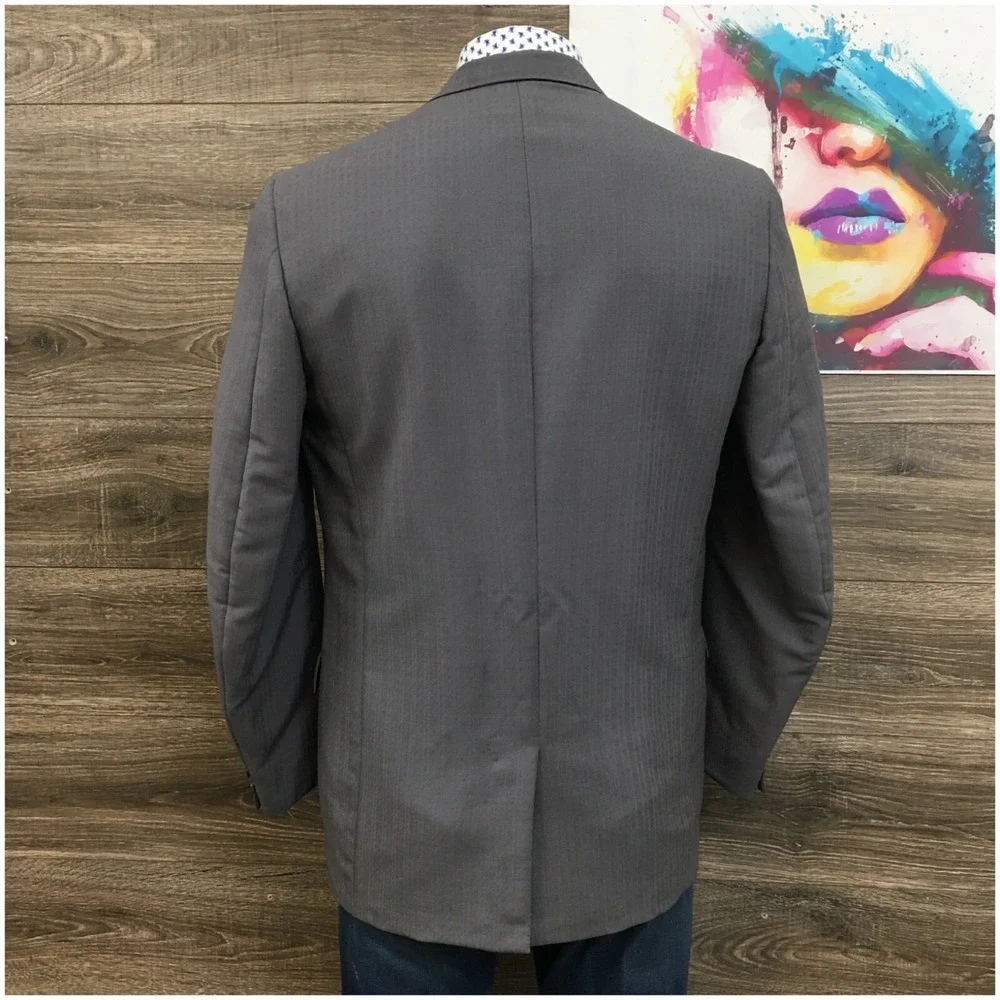VINTAGE‎ 60s BESPOKE Mens Blazer Sport Coat Casual Jacket Size 44L Wool Suit USA